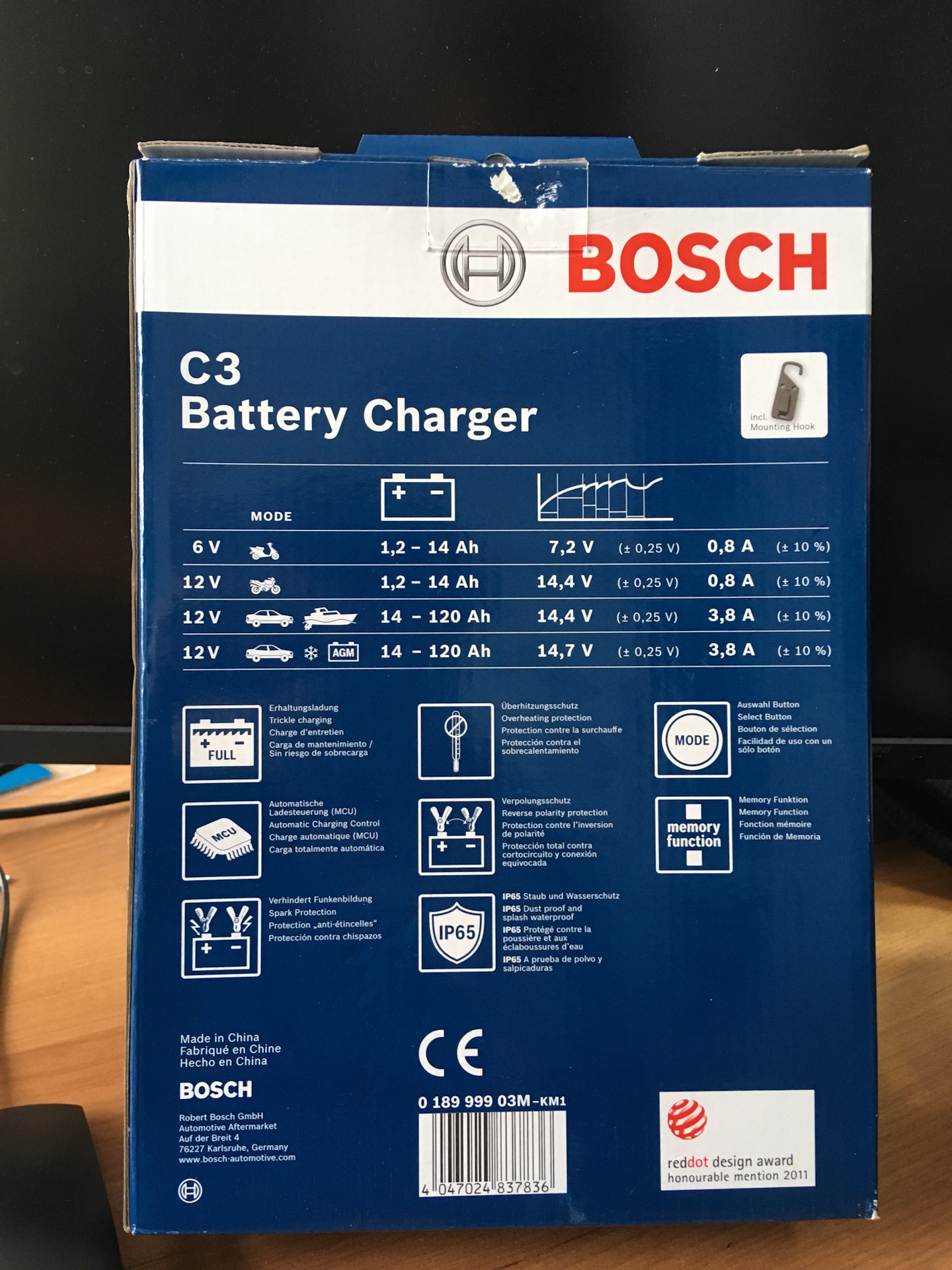 Зарядка Bosch C3 — Honda Accord (7G), 2,4 л, 2007 года | аксессуары ...