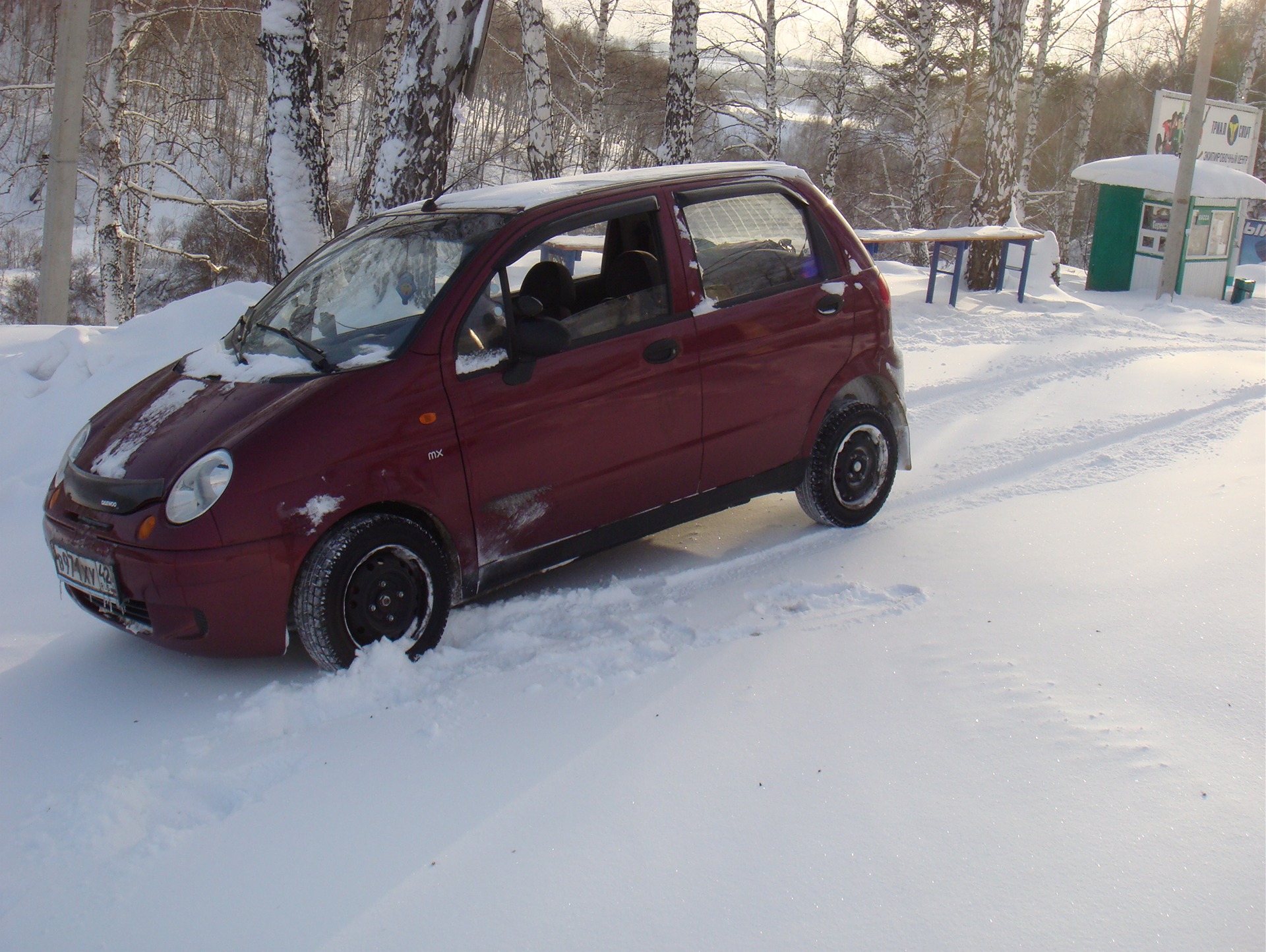 кто на лыжах, а мы на машине — Daewoo Matiz (M100, M150), 0,8 л, 2010 года  | покатушки | DRIVE2