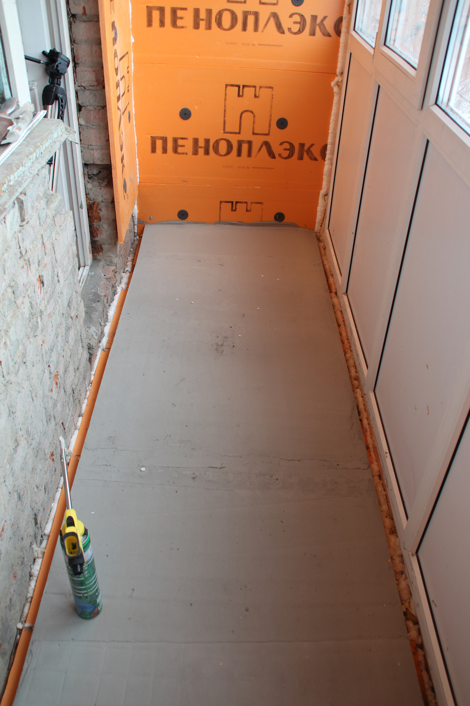Утепляем лоджию Часть №2 стяжка на пола — DRIVE2