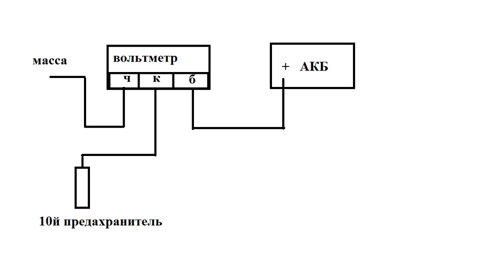 Схема подключения вольтметра на ваз 2107