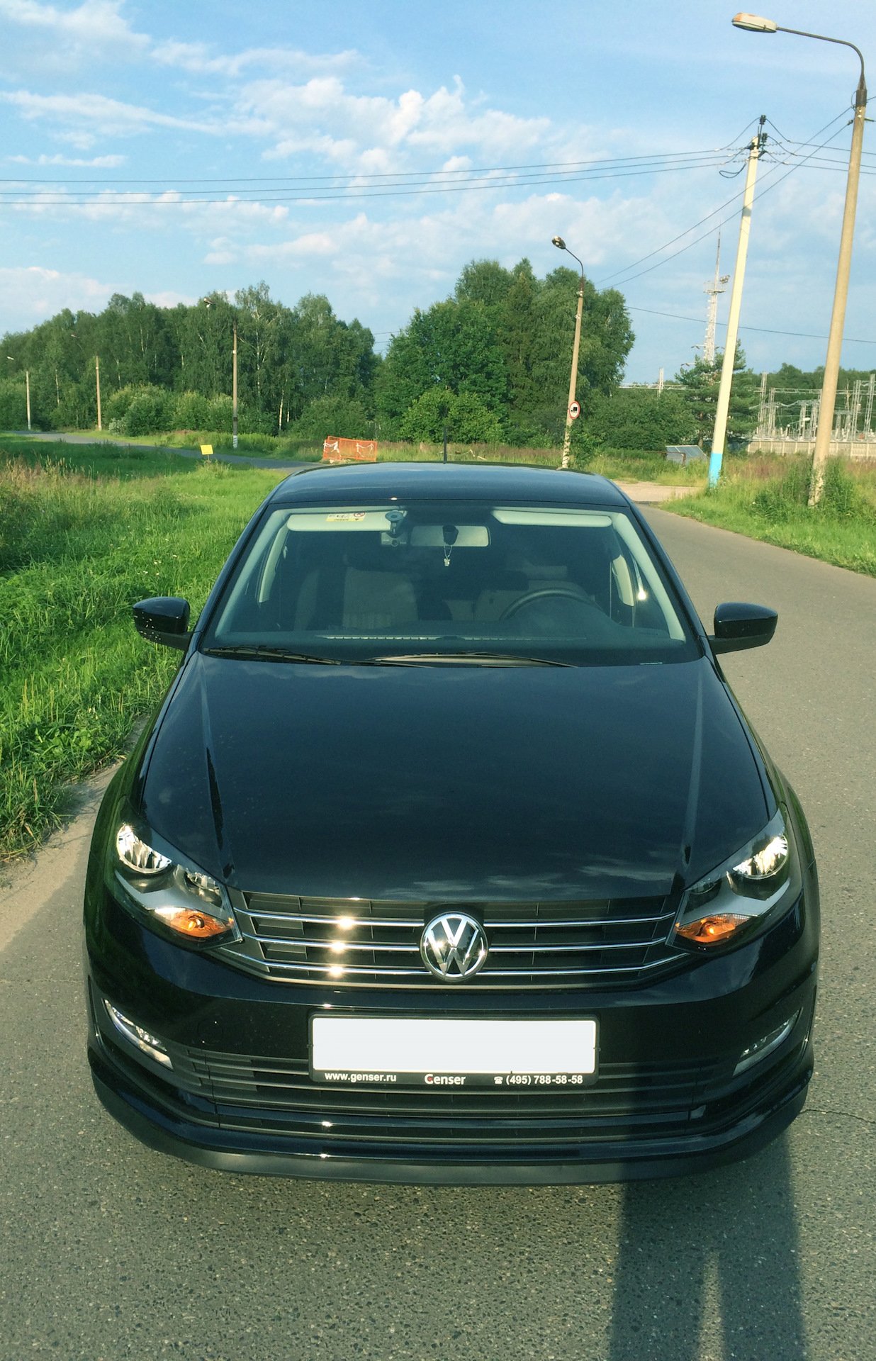 Сплиттер переднего бампера — Volkswagen Polo Sedan, 1,6 л, 2016 года ...