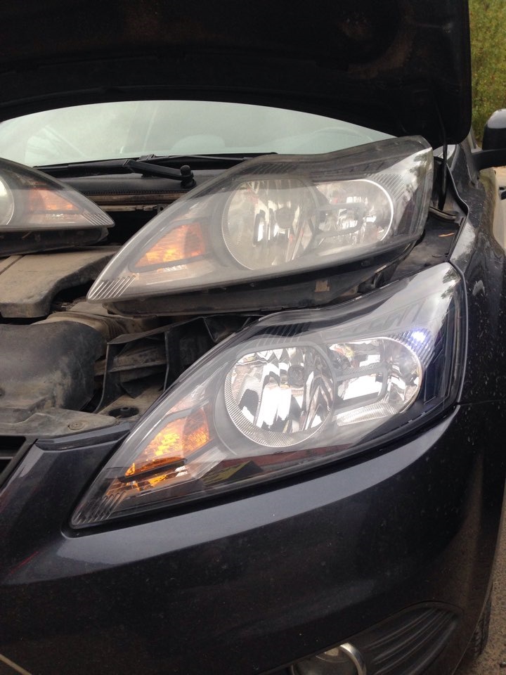 Замена фар на новые — Ford Focus II Hatchback, 1,8 л, 2008 года ...