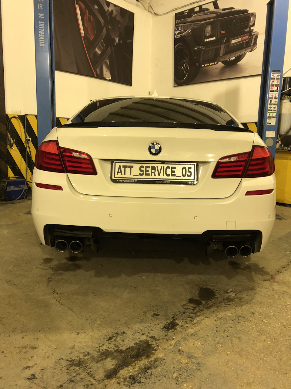 Диффузор +насадки — BMW 5 series (F10), 3,5 л, 2011 года | стайлинг ...