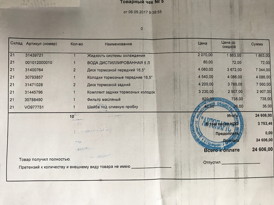 30788490 Фильтр масляный Volvo | Запчасти на DRIVE2