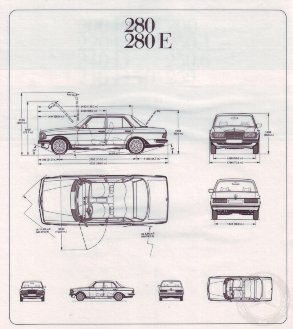 Схема кузова w124