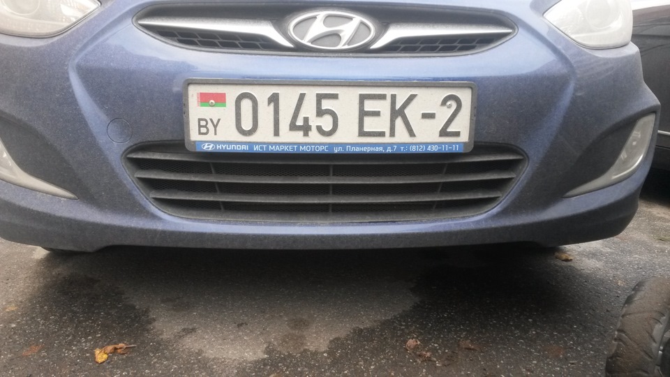 Защитник — Hyundai Solaris (1G), 1,6 л, 2013 года | стайлинг | DRIVE2