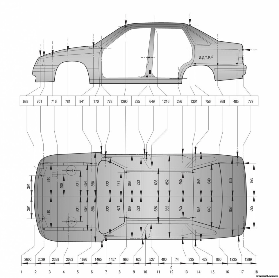 Чертеж daewoo nexia