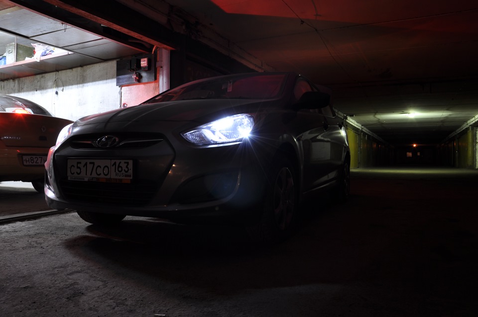 габариты — Hyundai Solaris, 1,4 л, 2012 года | тюнинг | DRIVE2