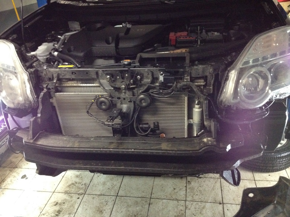 Установка защитной сетки — Nissan X-Trail II (t31), 2,5 л, 2014 года ...
