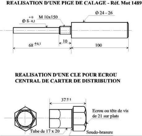 Pige pour calage distribution renault