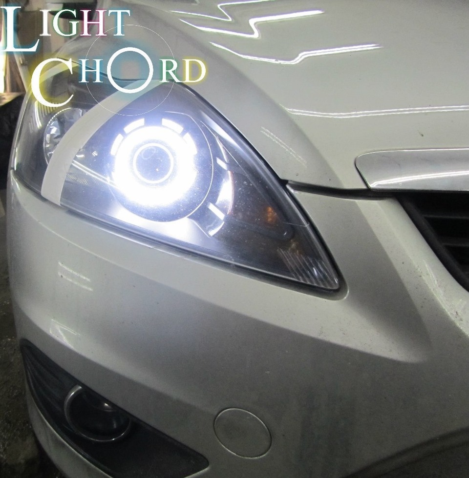 Линзы + гибкие ДХО — Ford Focus Sedan II, 1,6 л, 2008 года | тюнинг ...
