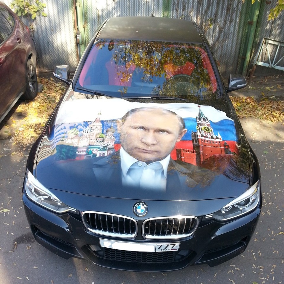 Аэрография с путиным на авто