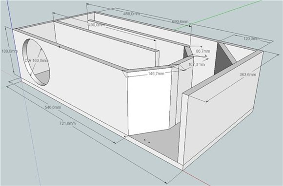 Экспо короб под 12 сабвуфер чертеж - 86 фото
