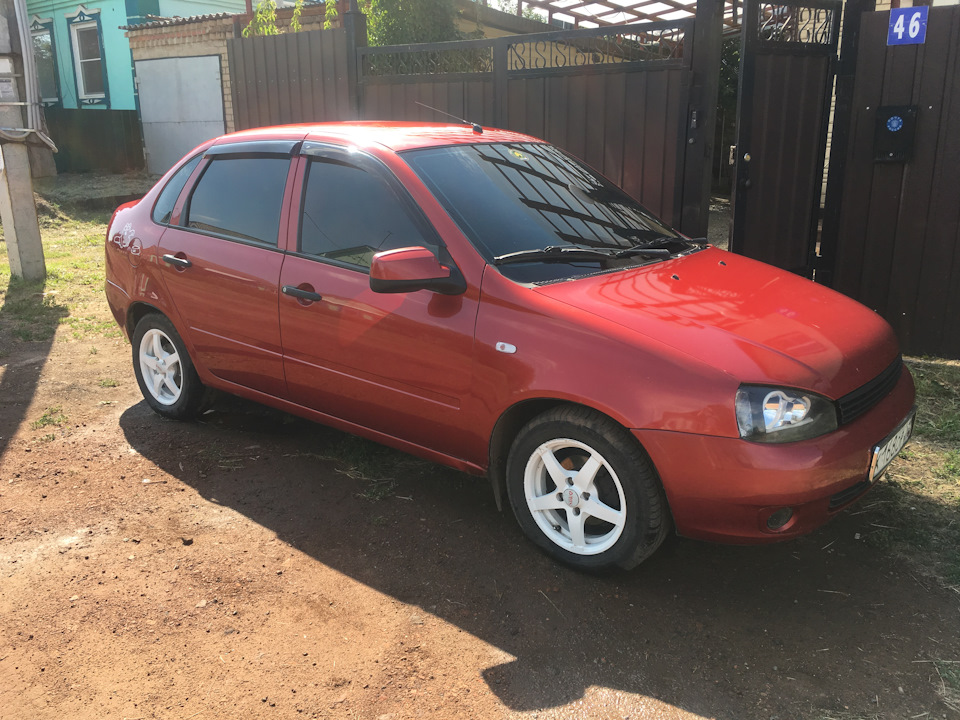 Калина седан красная тюнинг Возвращение в строй и новый фронт - Lada Калина седан, 1,6 л, 2007 года тюнинг D