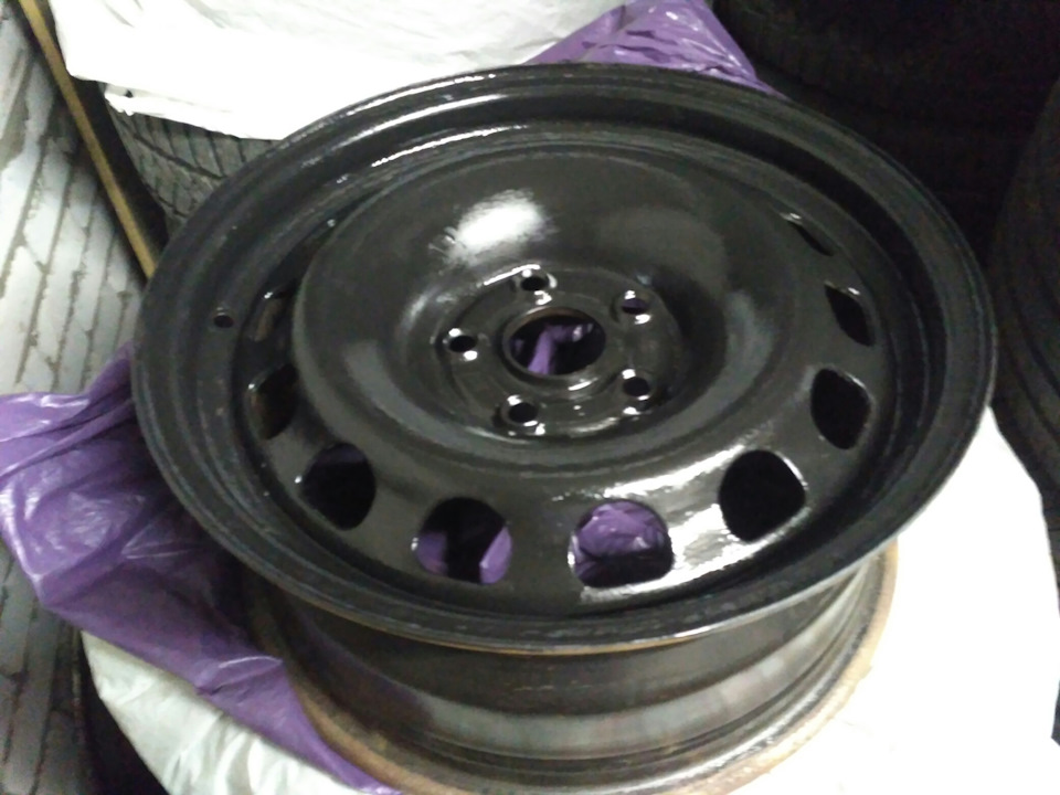 Готовим сани летом — Покраска железных дисков — Skoda Superb Mk1, 1,8 л ...