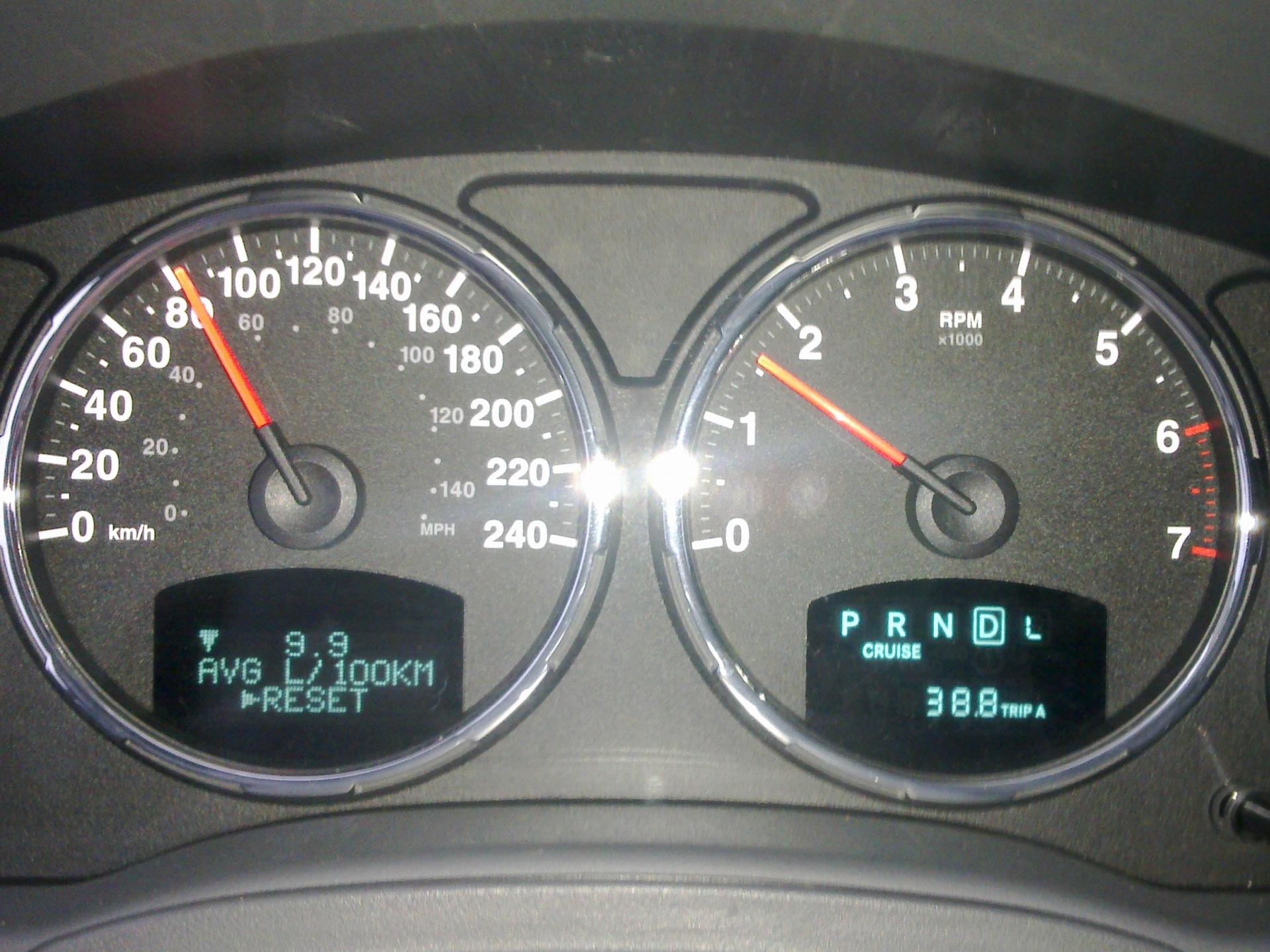 Fukc Fuel Efficiency — Jeep Cherokee (KK), 3,7 л., 2008 года заправка