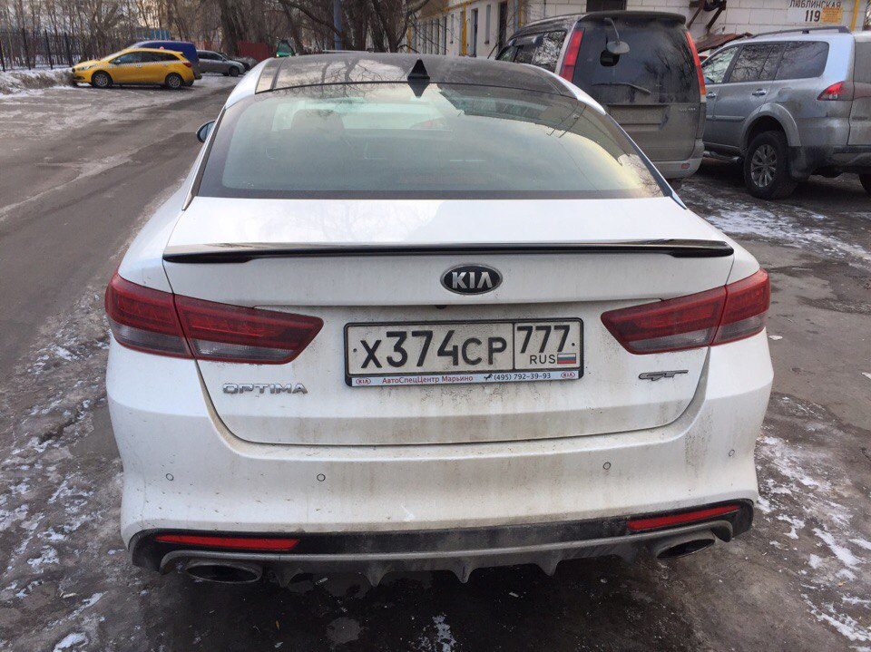 Kia Optima 4 спойлер