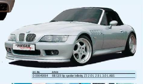 Rieger — самая популярная и губа на Z3 (единственная из ABS, есть для широкого и узкого бампера отдельно) — BMW Z3. Запчасти на фото: 73201, 2813