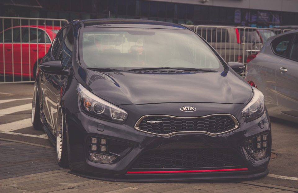 Губа переднего бампера универсальная " Техно рессор " — KIA Ceed GT, 1 ...