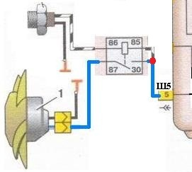 Схема вентилятора ваз 2115