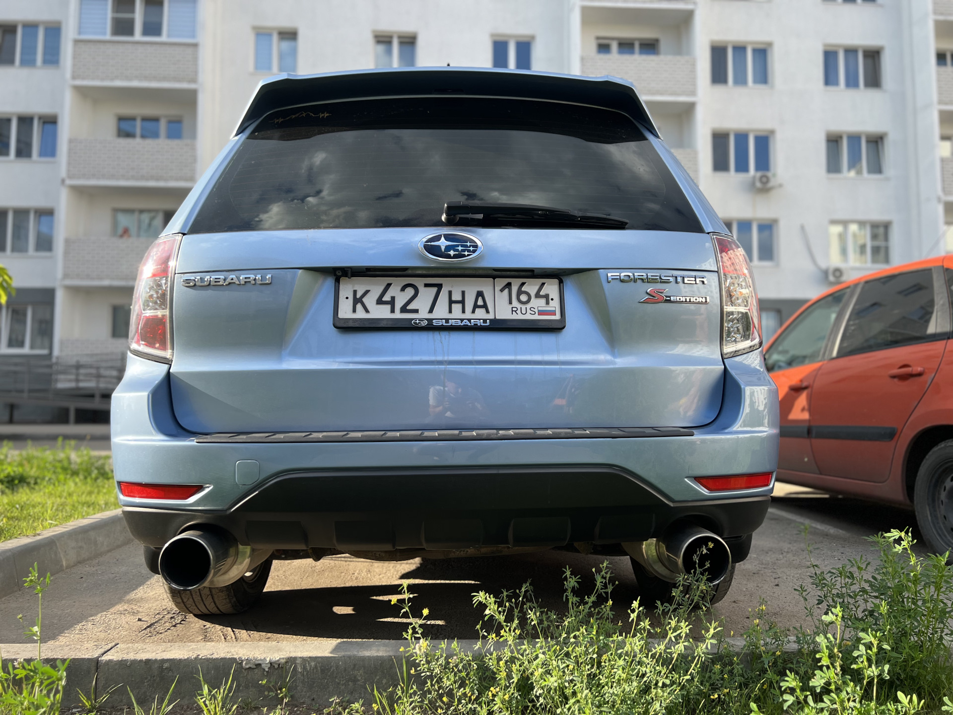 Накладка на задний бампер — Subaru Forester (SH), 2 л, 2011 года ...