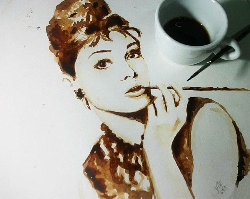 Портрет в кафе