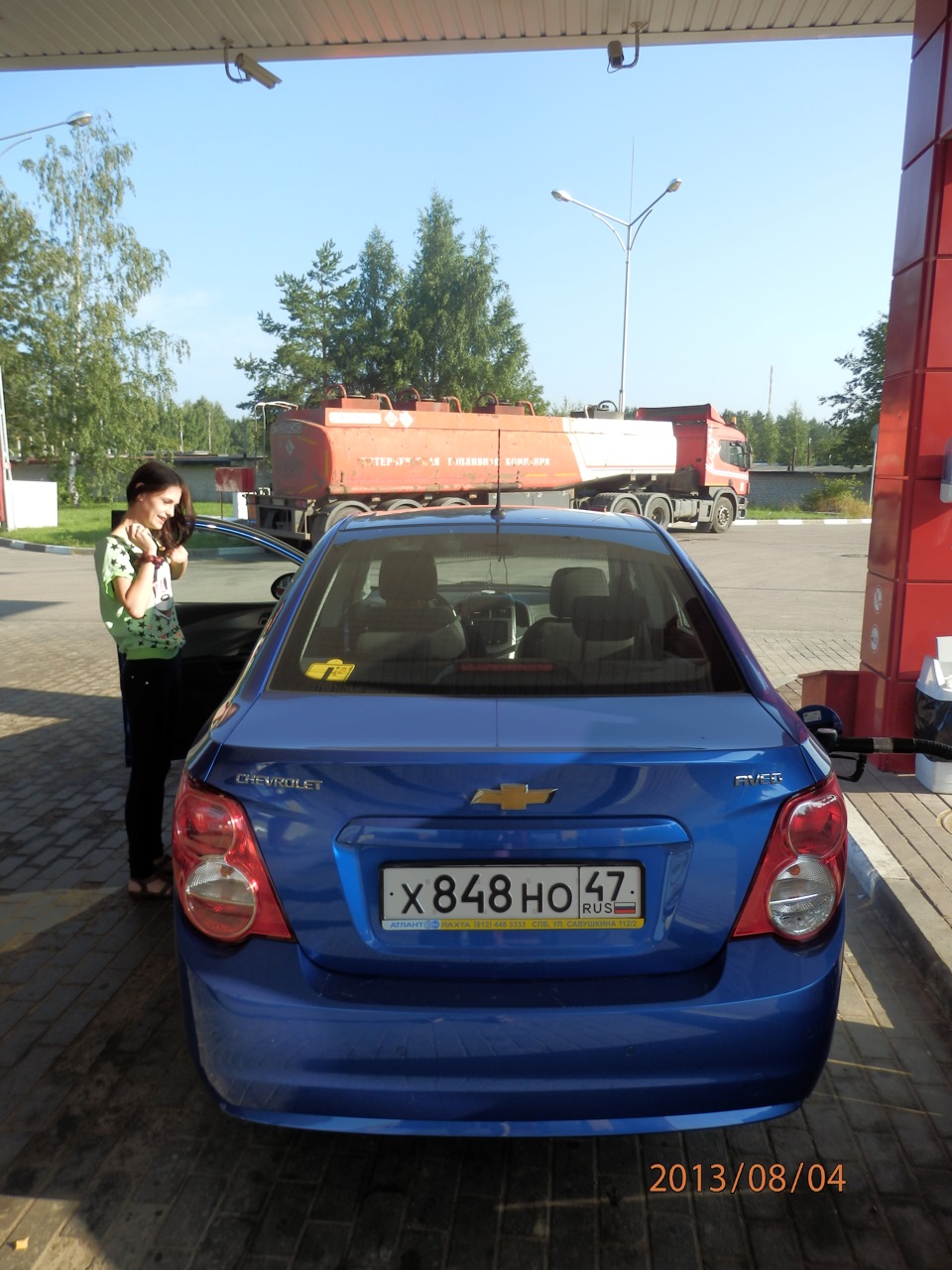 Пофоткал немного машину на заправке — Chevrolet Aveo Sedan (2G), 1,6 л ...