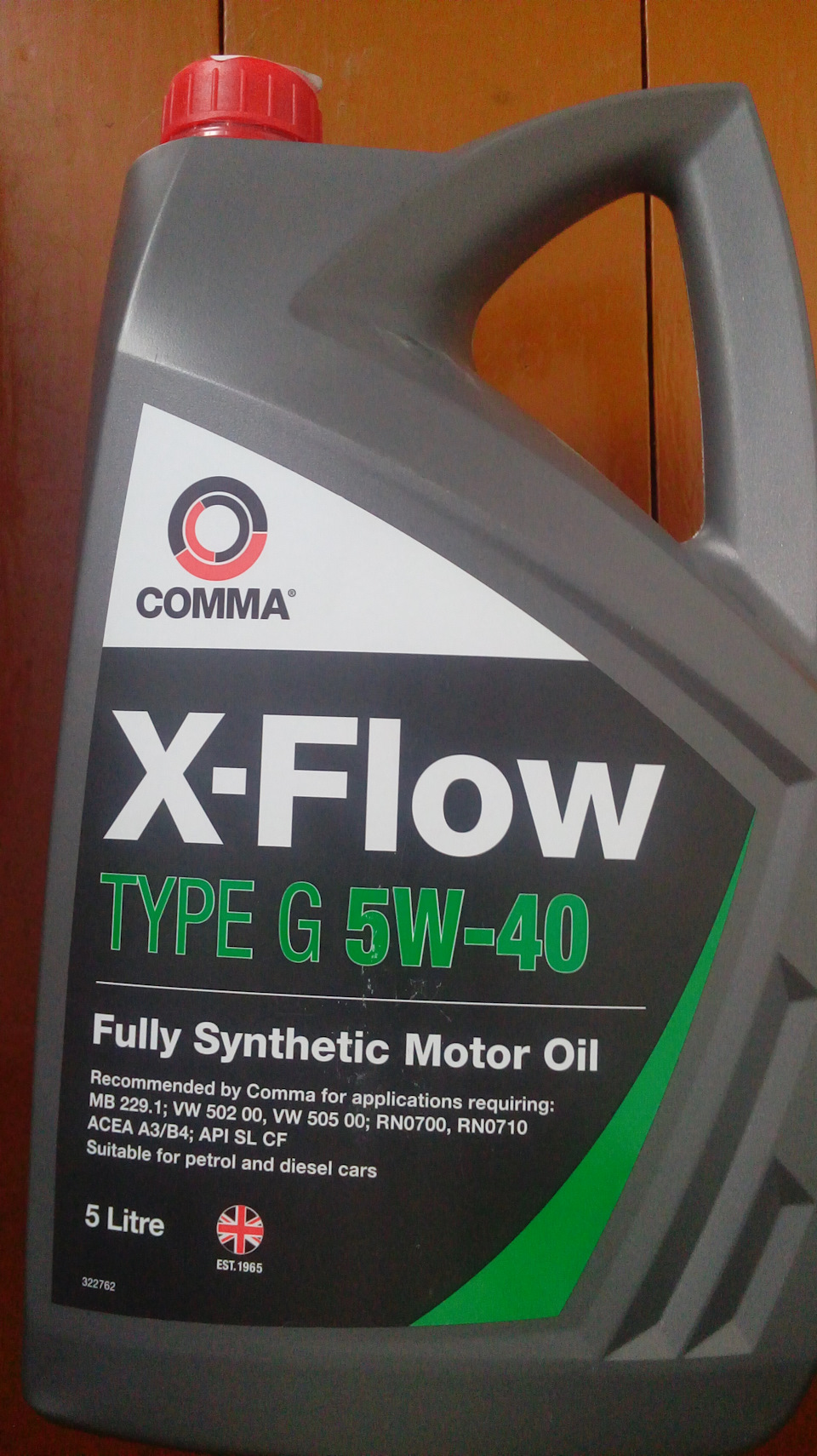 XFG5L Масло моторное 5W40 5л синтетика XFLOW TYPE G COMMA | Запчасти на ...
