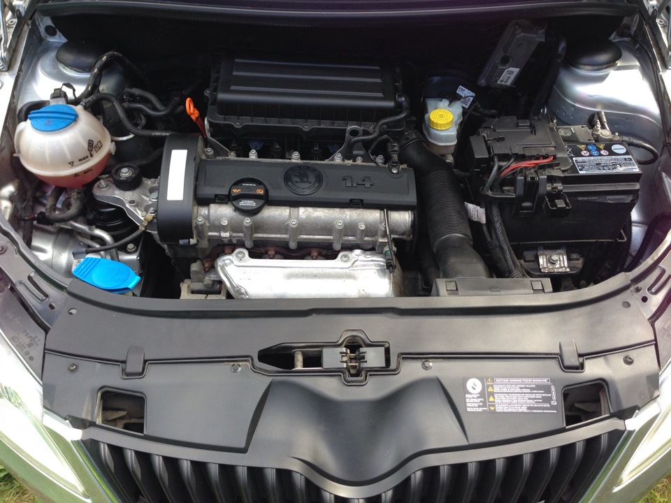 Шкода фабия 2 где находится номер двигателя Мойка двигателя - Skoda Fabia Mk2, 1,4 л, 2012 года мойка DRIVE2