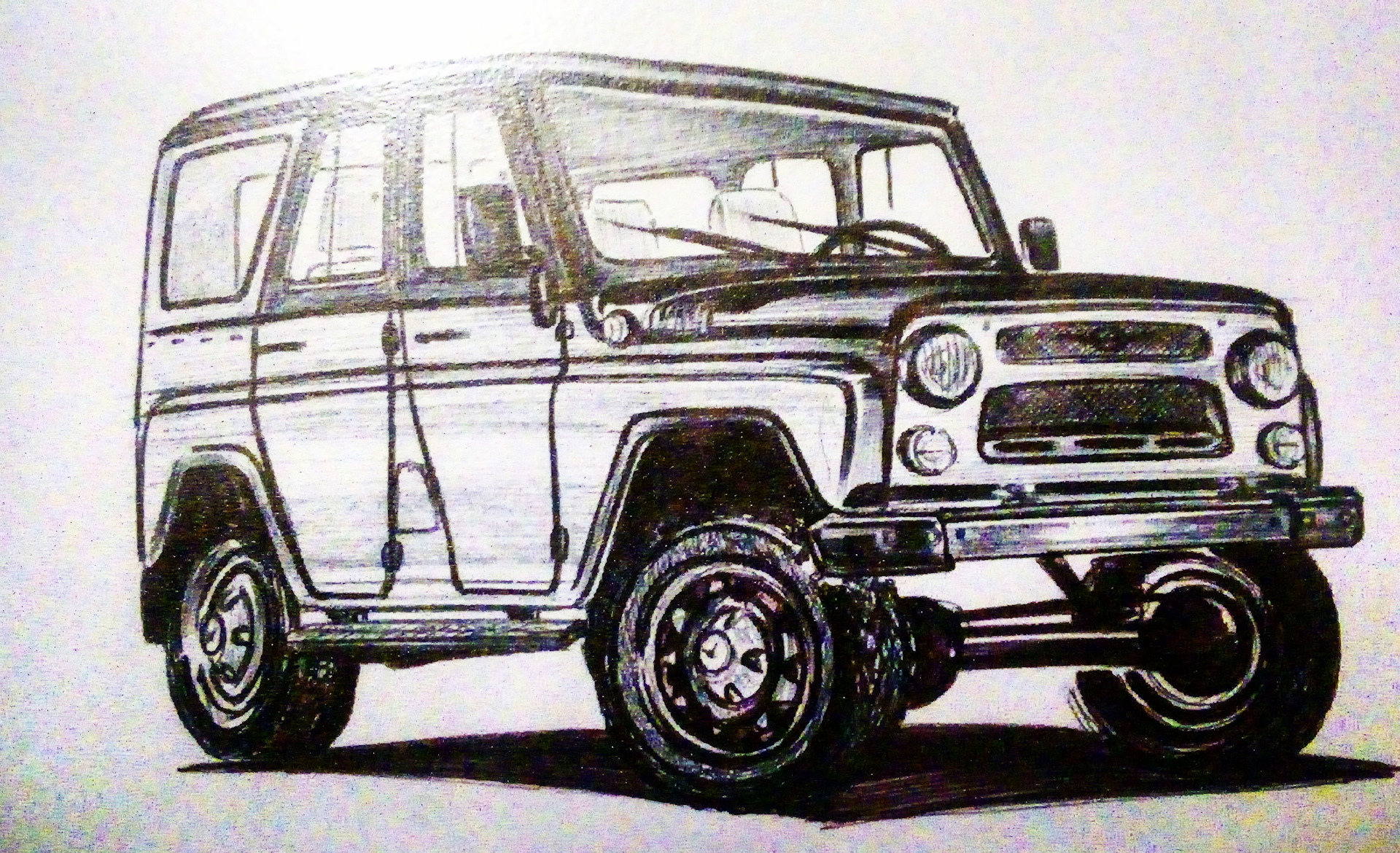 УАЗ 469 Хантер раскраска