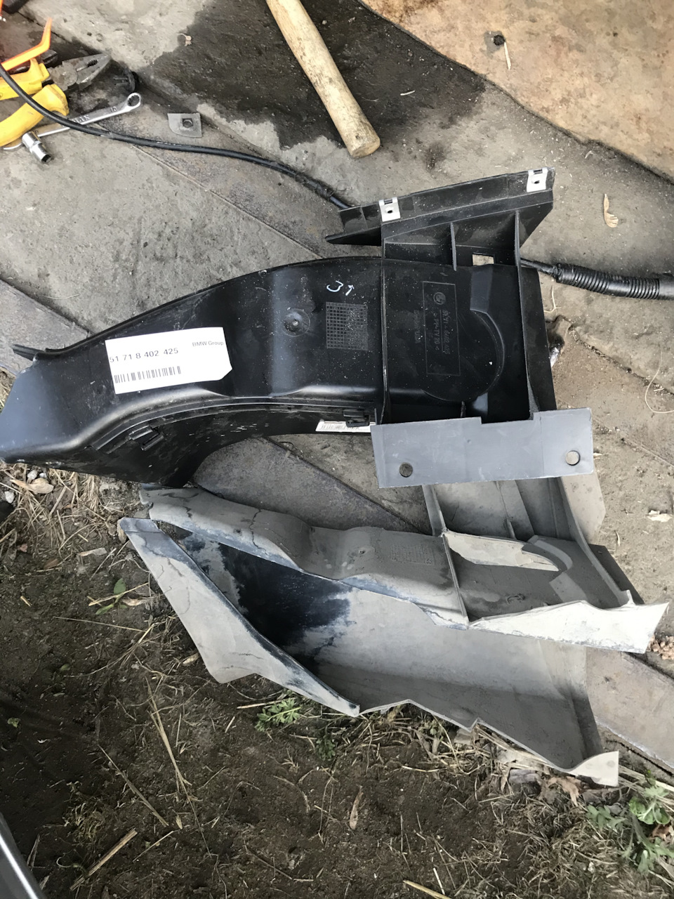Воздуховод охлаждения тормозов — BMW X5 (E53), 4,4 л, 2001 года ...