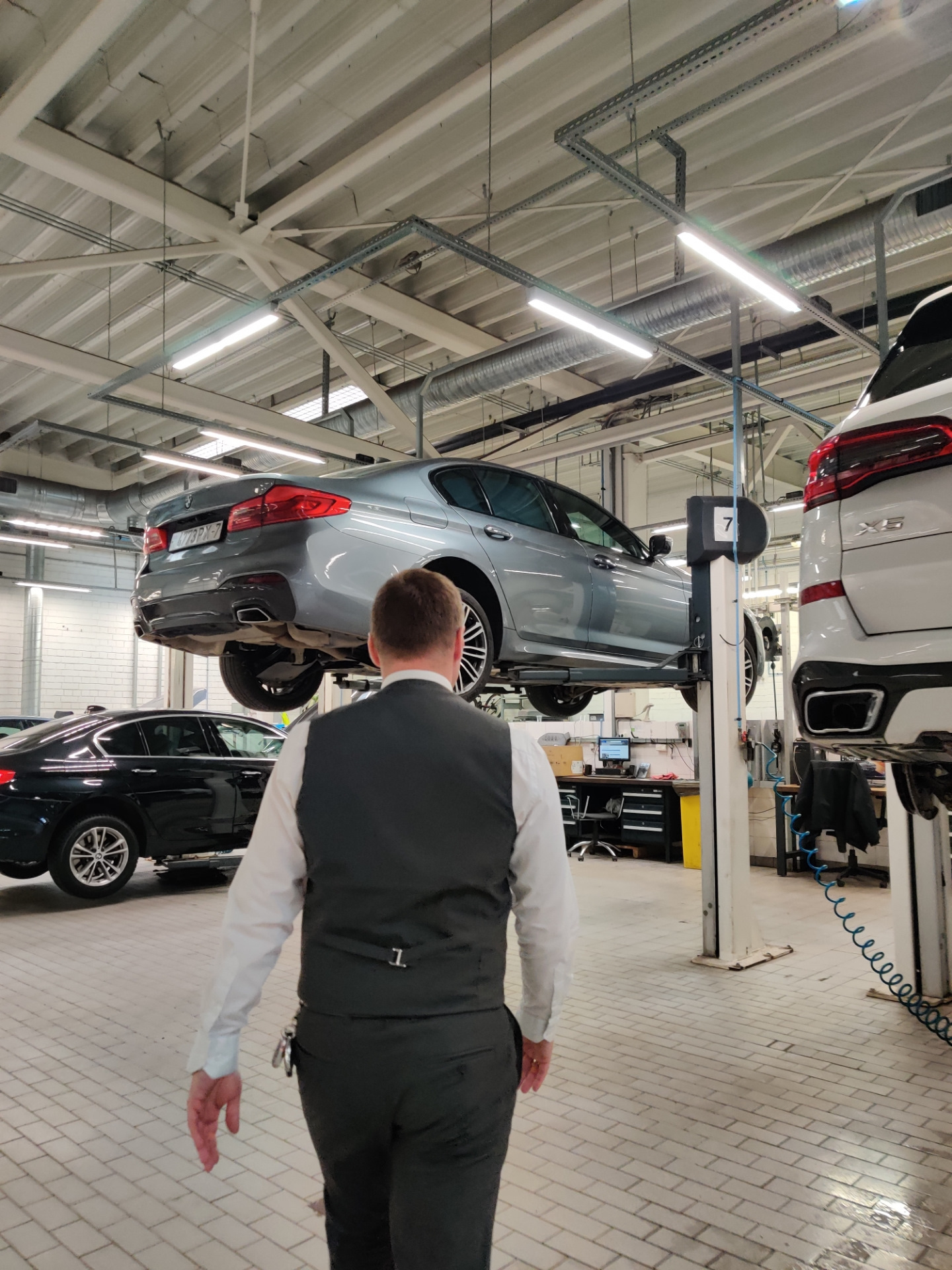 Рулевая рейка продолжение, пред поста. — BMW 5 series (G30), 3 л, 2017 ...
