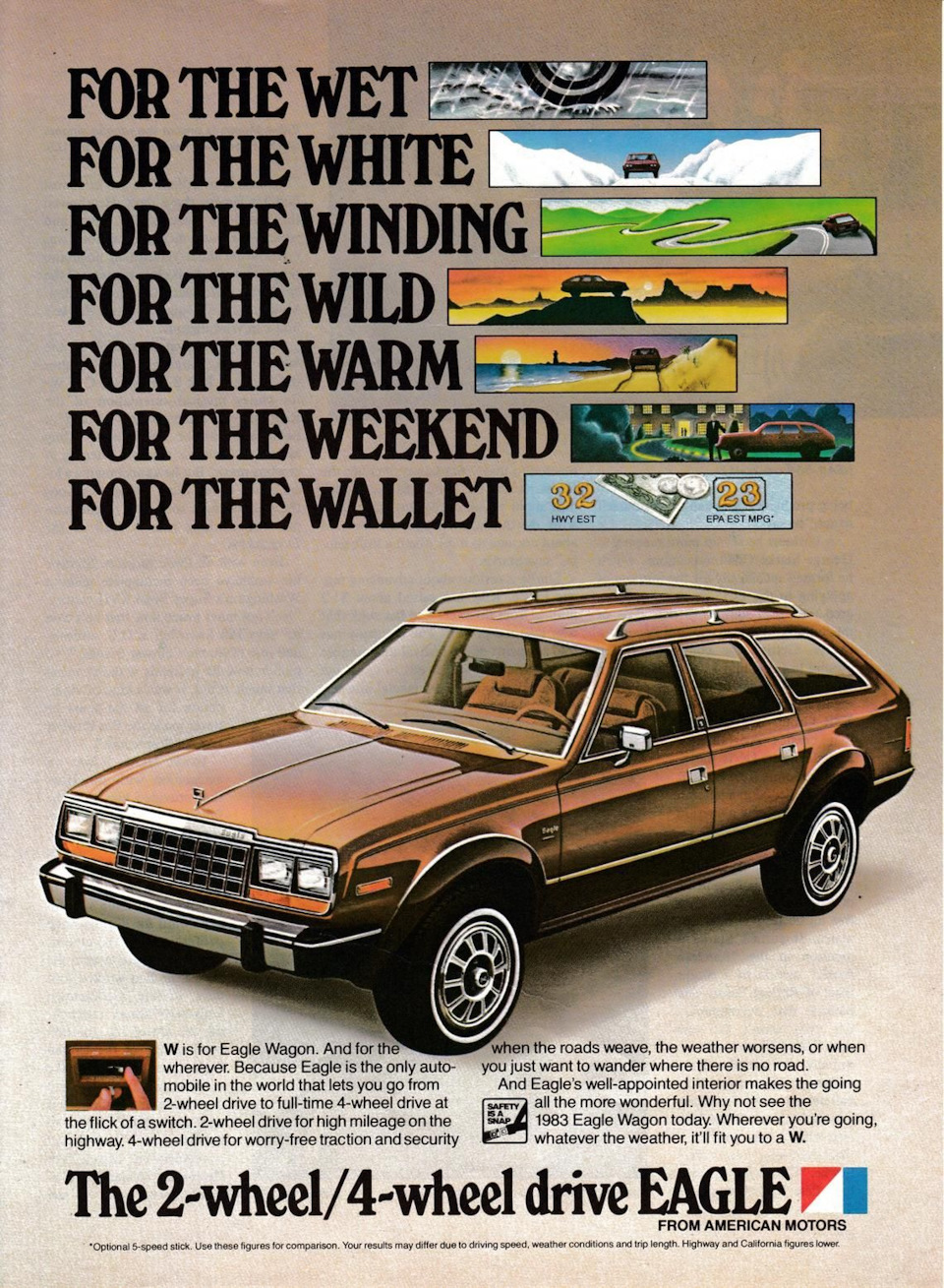 AMC Eagle — Вот как американцы представляли себе кроссовер в конце 1970-х!  — «История автомобилестроения» на DRIVE2