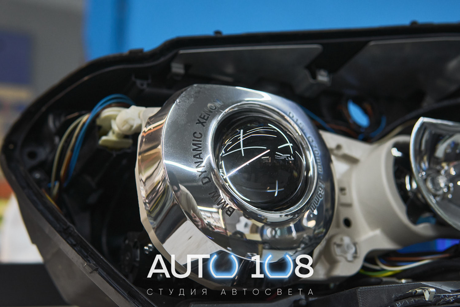 BMW 7 E65 — новые стекла фар, установка LED линз, бронирование фар ...