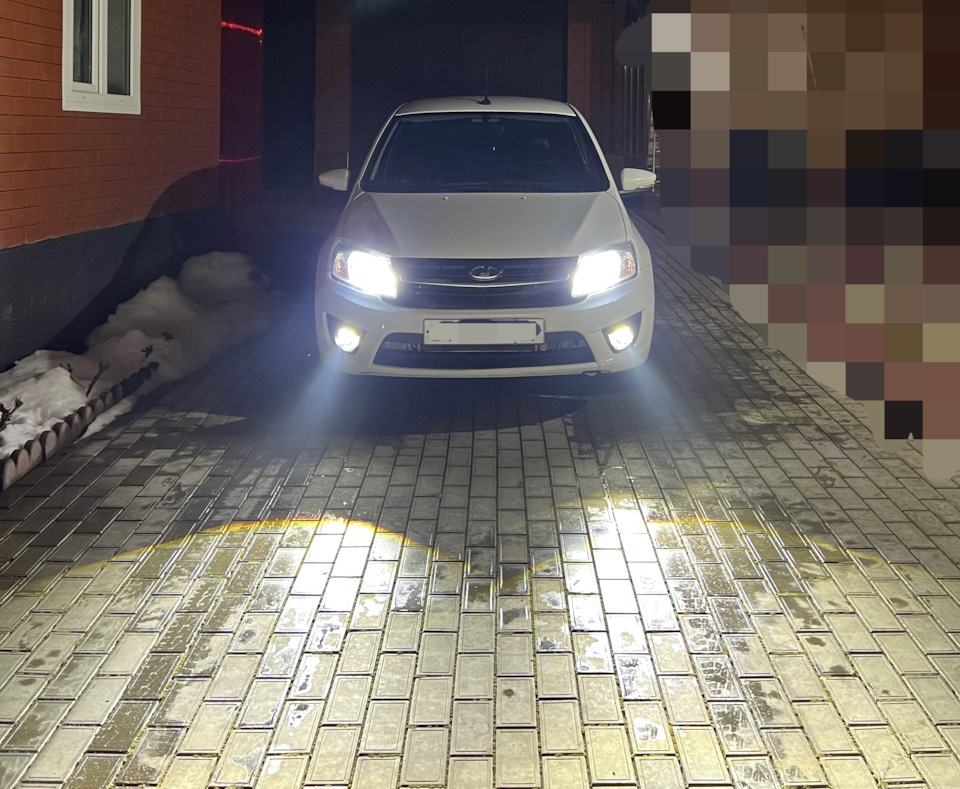 Линзовые птф гранта продолжение — Lada Гранта (1G), 1,6 л, 2018 года ...