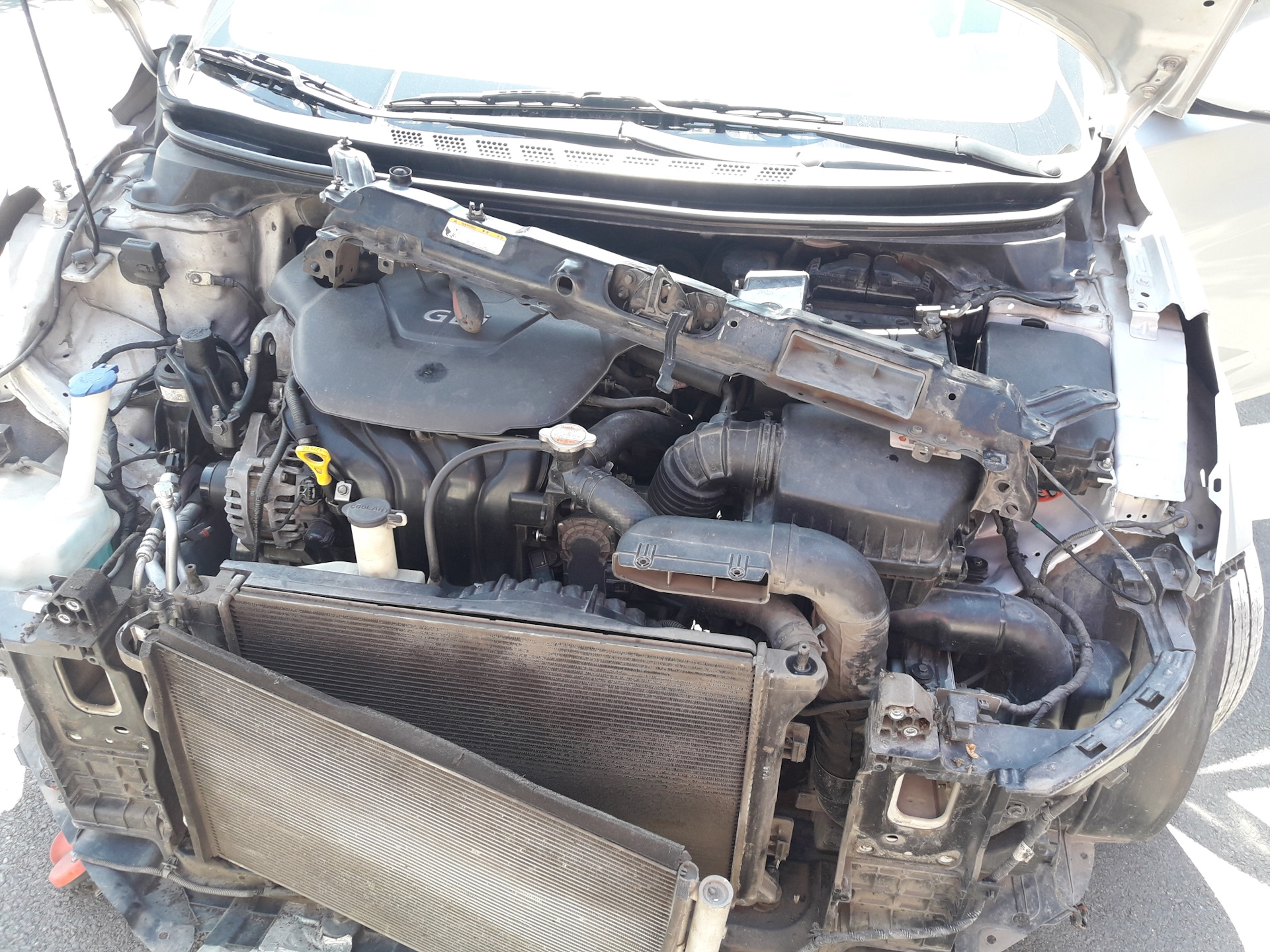 Как снять радиатор hyundai getz