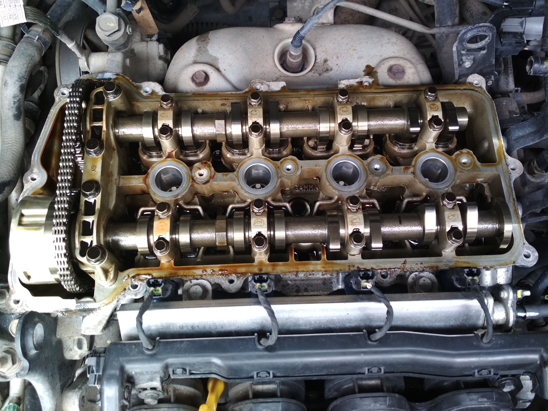 Замена прокладки — Hyundai Solaris (1G), 1,6 л, 2011 года | плановое ТО ...