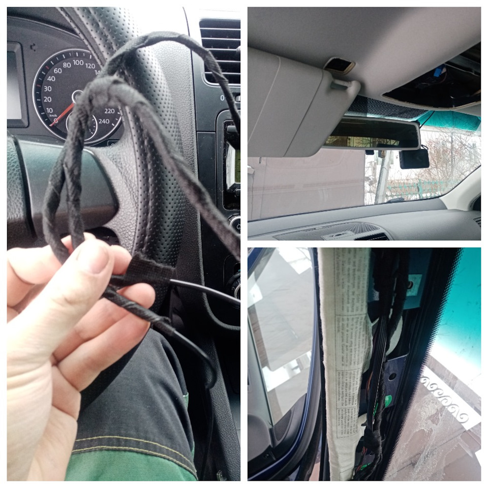 Скрытое подключение регистратора, замена сломанных разъемов ...