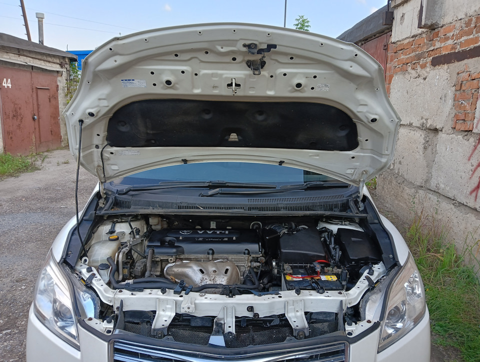 13. Мойка подкапотки. Замена лампы габаритов. — Toyota Mark X ZiO, 2,4 ...