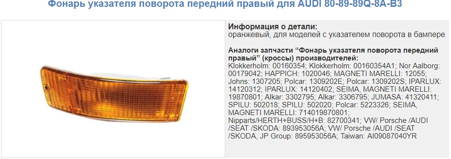 Фото в бортжурнале Audi 80 (B3). Запчасти на фото: 8089890