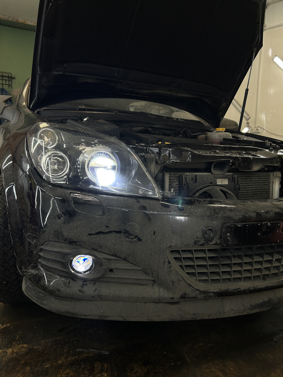Установка птф Opel Astra h gtc/лазерные птф Astra h/bi-led в птф — Opel ...