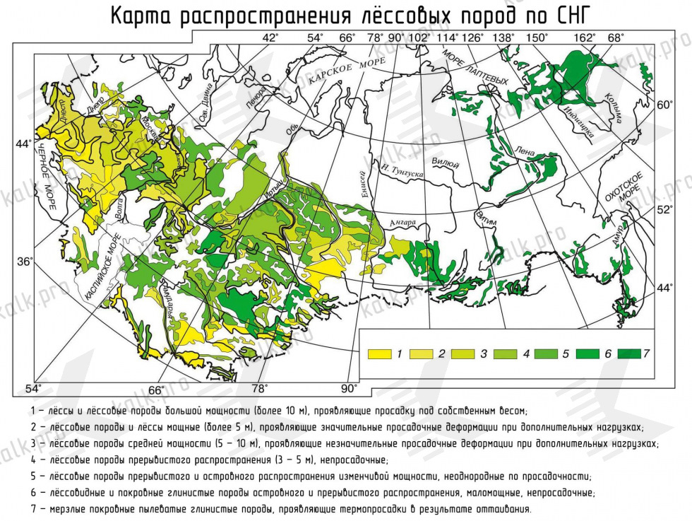 Карта набухающих грунтов россии