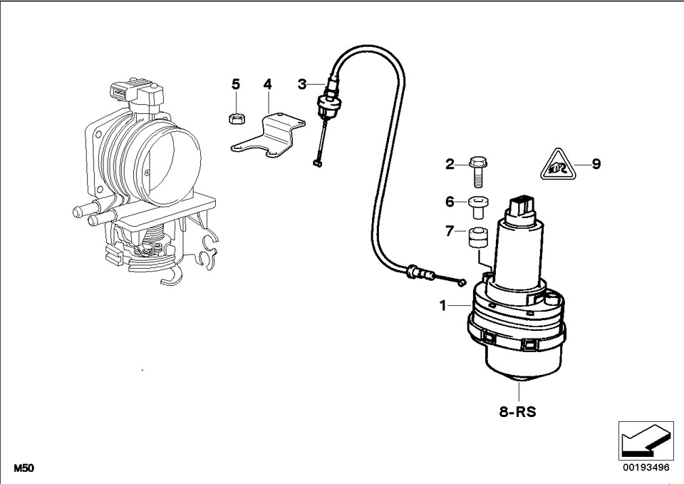 Flexible arrière gauche de système anti-patinage électronique (ASC+T) pour  BMW E39 34321162616 - BH24635 