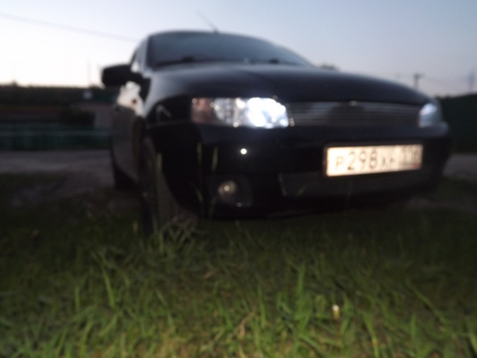 Поставил Хромированную решетку радиатора и бампера — Lada Калина ...