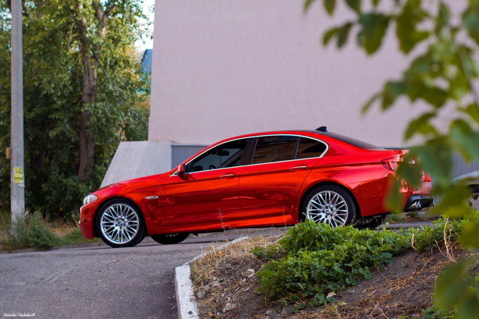 bmw 5 f10 red