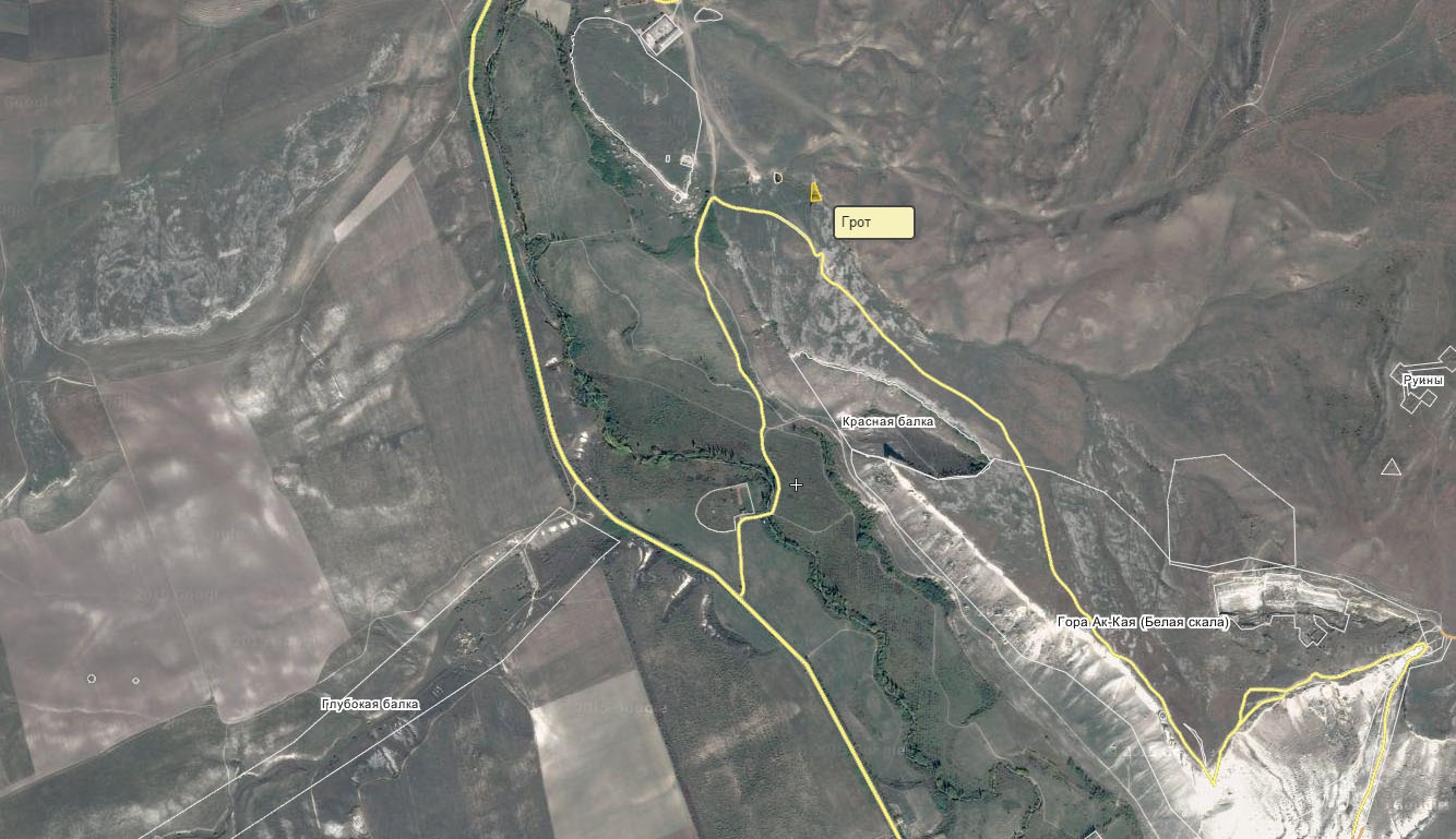 Белая скала в крыму как добраться на машине карта
