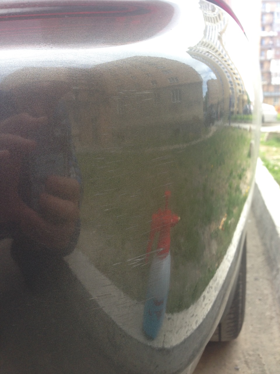 Полировка заднего бампера. Продолжение — Toyota Corolla (120), 1,6 л ...