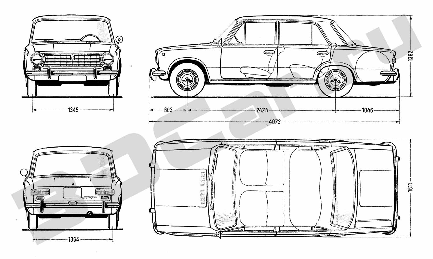 Лада 2107 чертеж