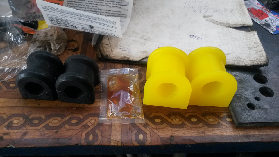 замена стоек и втулок стабилизатора и ремонт (восстановление) шаровых ...