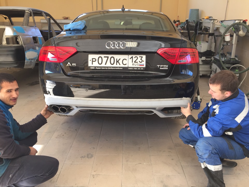Диффузор — Audi A5 (1G), 2 л, 2012 года | тюнинг | DRIVE2